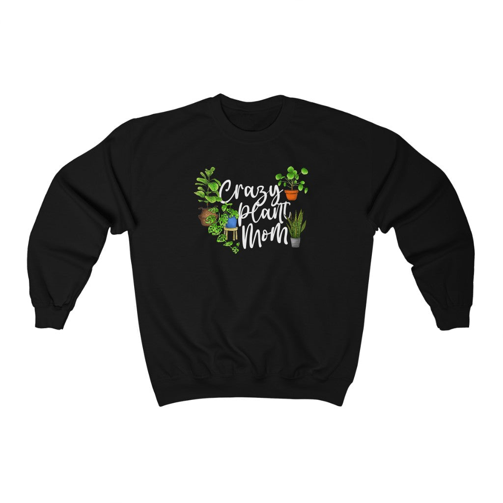 Earthling Sprouts | Crazy plant mom sweat shirt | Plant sweatshirt | sweatshirt | sweatshirts | Merchandise | Plant lover | Plant enthusiast | Plant mom | plant mom sweatshirt | plant lover sweatshirt | Plant Dad |  Women's Clothing | Unisex | Regular fit | Men's Clothing | DTG 