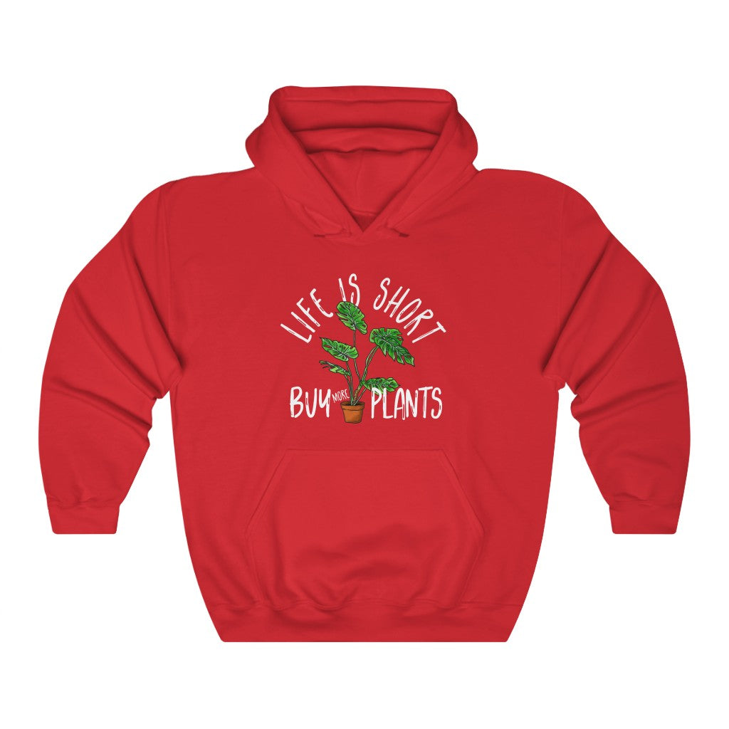 Earthling Sprouts | life is short buy more plants | Plant hoodie | Hoodie | Hoodies | Merchandise | Plant lover | Plant enthusiast | Plant mom | plant mom hoodie | plant lover hoodie | Plant Dad |  Women's Clothing | Unisex | Regular fit | Men's Clothing | DTG 