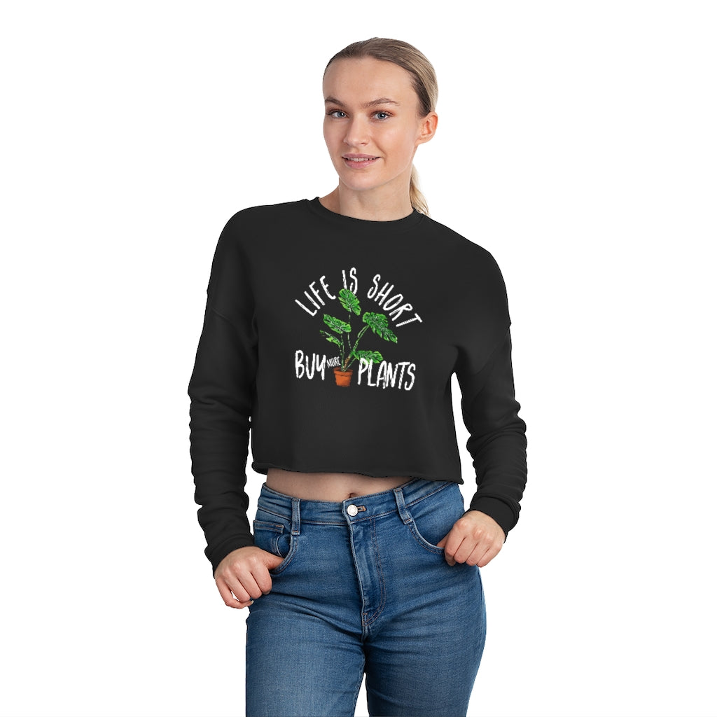 Earthling Sprouts | cropped sweatshirt | plant cropped shirt | sweatshirt | Plant sweatshirt | Merchandise | Plant lover | Plant enthusiast | Plant mom | Plant Dad | Women's Clothing | Unisex | Sweatshirts | Regular fit | Men's Clothing | DTG | cropped | crop | crop top | crop tee