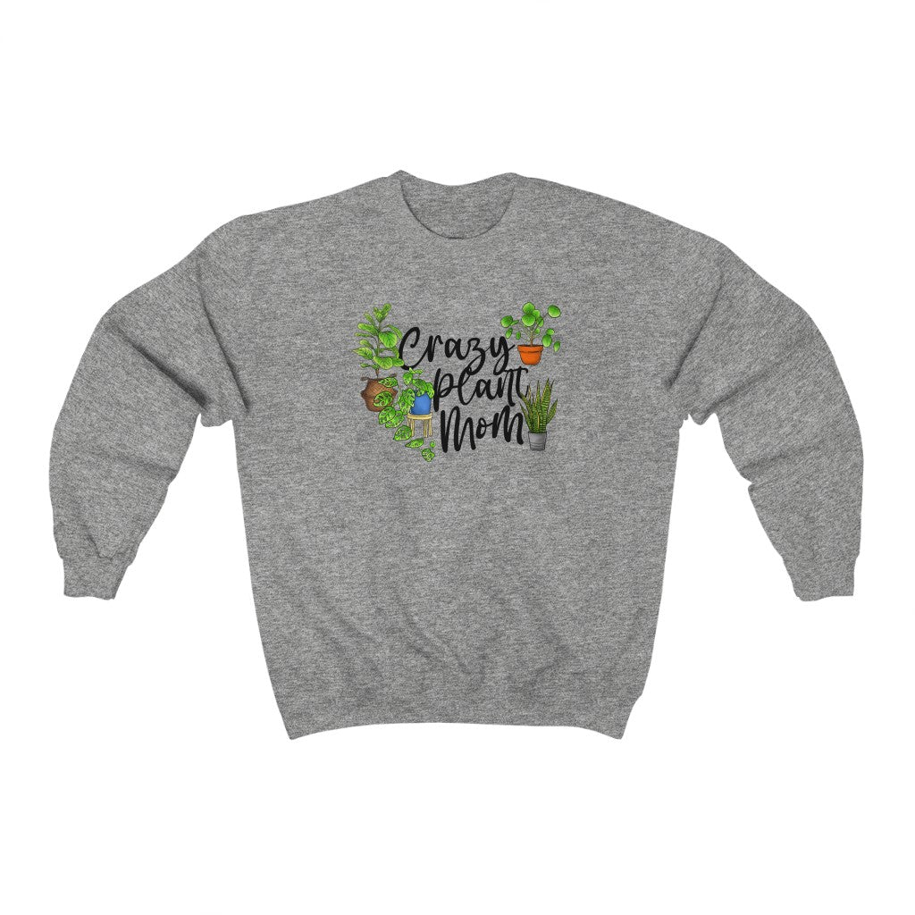 Earthling Sprouts | Crazy plant mom sweat shirt | Plant sweatshirt | sweatshirt | sweatshirts | Merchandise | Plant lover | Plant enthusiast | Plant mom | plant mom sweatshirt | plant lover sweatshirt | Plant Dad |  Women's Clothing | Unisex | Regular fit | Men's Clothing | DTG 