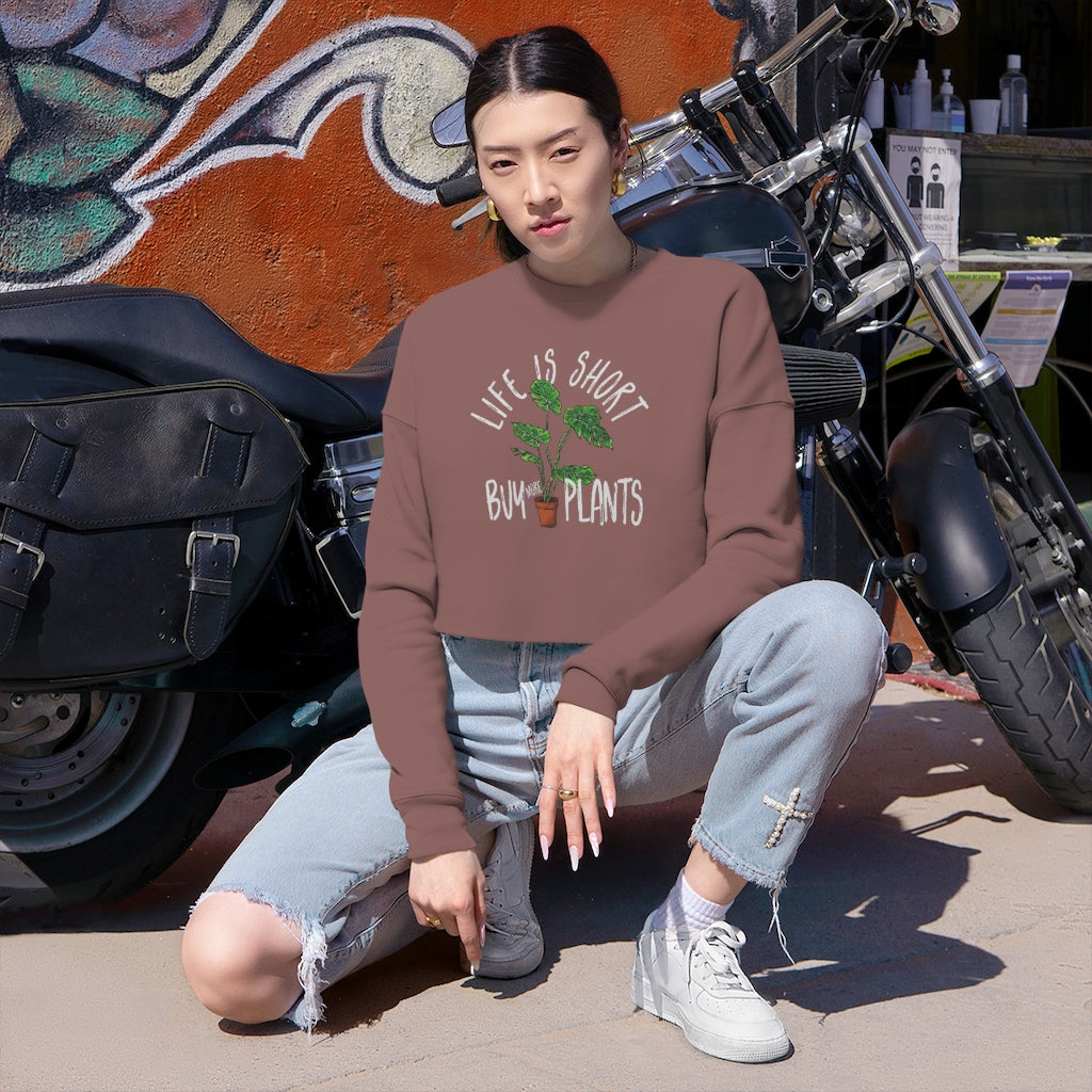 Earthling Sprouts | cropped sweatshirt | plant cropped shirt | sweatshirt | Plant sweatshirt | Merchandise | Plant lover | Plant enthusiast | Plant mom | Plant Dad | Women's Clothing | Unisex | Sweatshirts | Regular fit | Men's Clothing | DTG | cropped | crop | crop top | crop tee