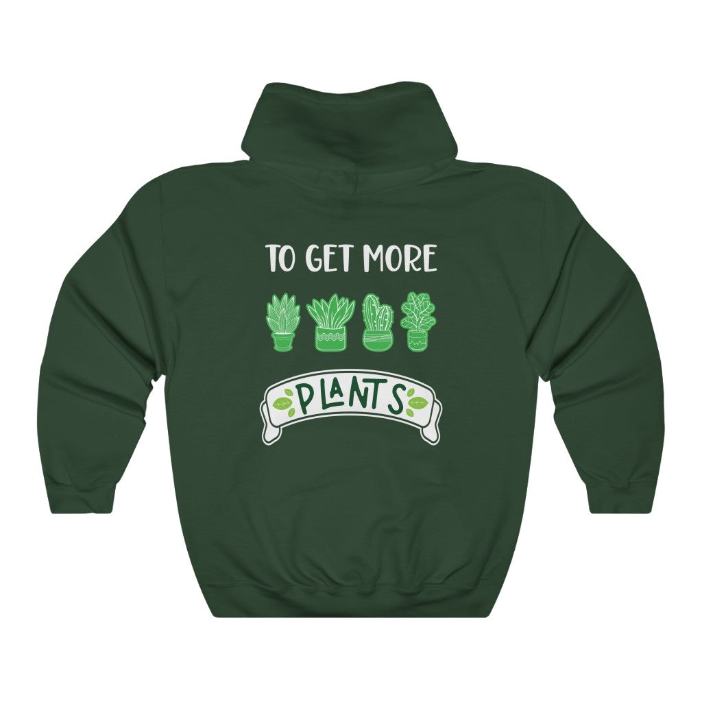 Earthling Sprouts | I’m only my way to get more plants hoodie | Plant hoodie | Hoodie | Hoodies | Merchandise | Plant lover | Plant enthusiast | Plant mom | plant mom hoodie | plant lover hoodie | Plant Dad |  Women's Clothing | Unisex | Regular fit | Men's Clothing | DTG 