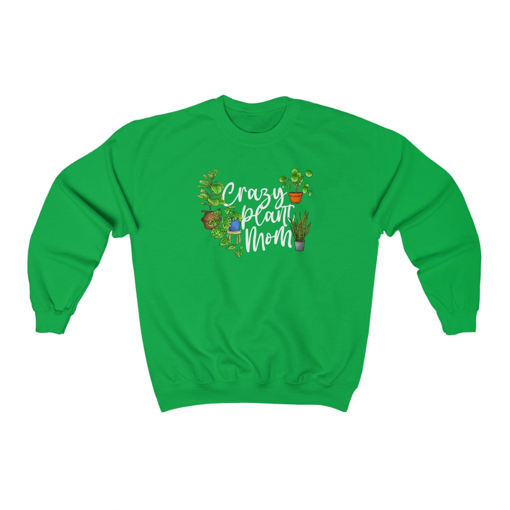 Earthling Sprouts | Crazy plant mom sweat shirt | Plant sweatshirt | sweatshirt | sweatshirts | Merchandise | Plant lover | Plant enthusiast | Plant mom | plant mom sweatshirt | plant lover sweatshirt | Plant Dad |  Women's Clothing | Unisex | Regular fit | Men's Clothing | DTG 