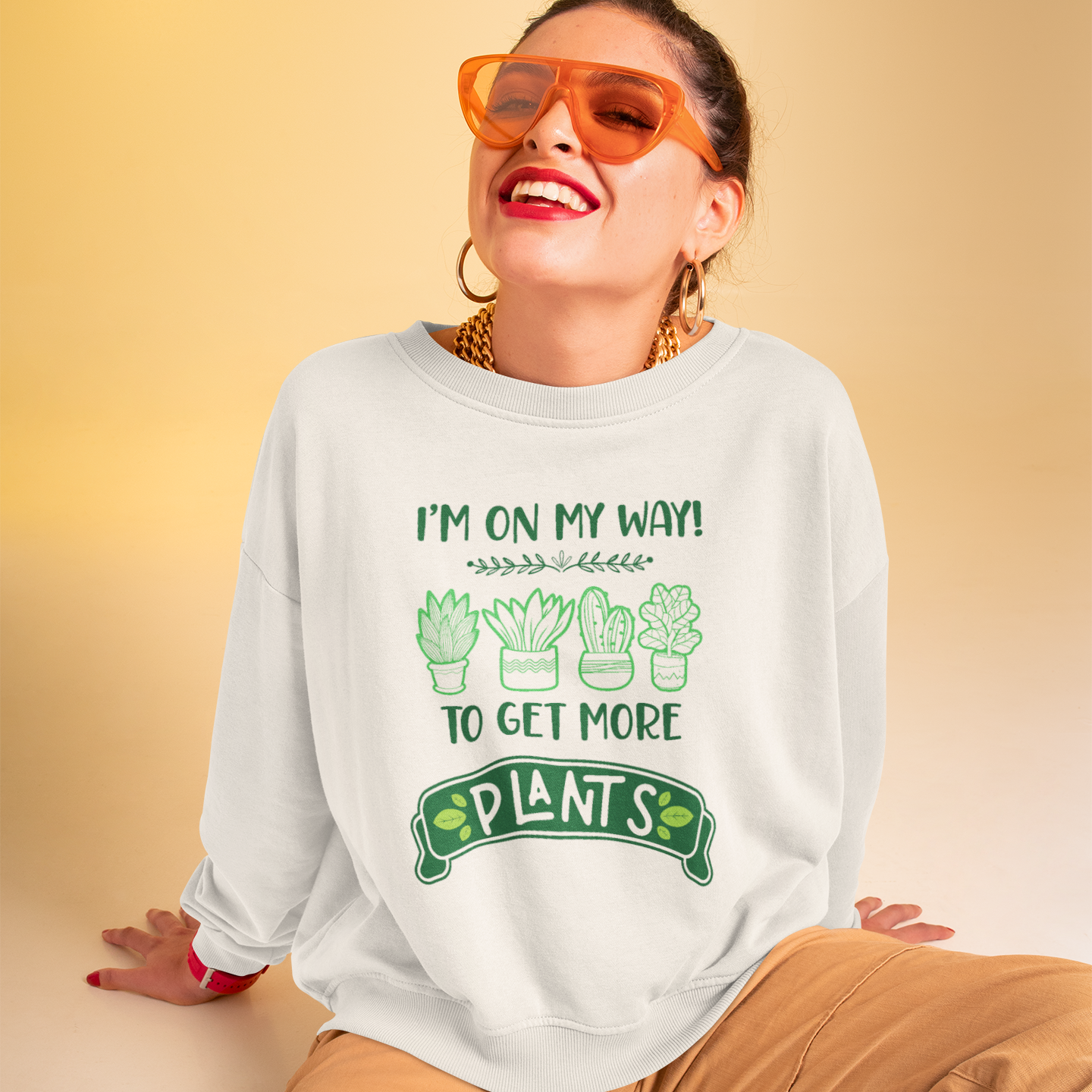 Earthling Sprouts | Plant sweatshirt | sweatshirt | sweatshirts | Merchandise | Plant lover | Plant enthusiast | Plant mom | plant mom sweatshirt | plant lover sweatshirt | Plant Dad |  Women's Clothing | Unisex | Regular fit | Men's Clothing | DTG 