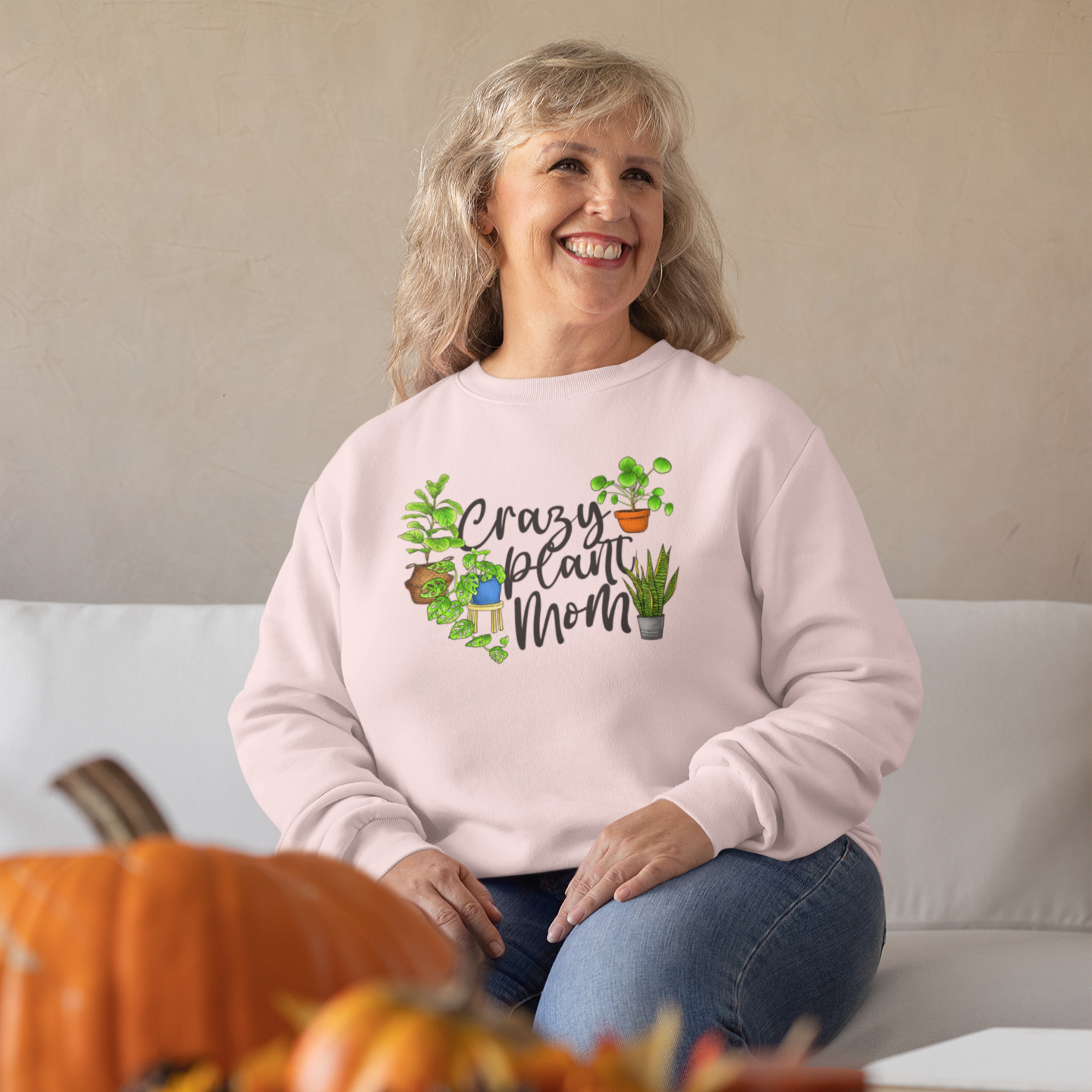 Earthling Sprouts | Crazy plant mom sweat shirt | Plant sweatshirt | sweatshirt | sweatshirts | Merchandise | Plant lover | Plant enthusiast | Plant mom | plant mom sweatshirt | plant lover sweatshirt | Plant Dad |  Women's Clothing | Unisex | Regular fit | Men's Clothing | DTG 